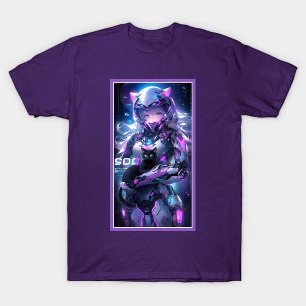 Anime Cat Girl | Quality Anime Artwork | Manga Anime Art T-Shirt by AlNoah